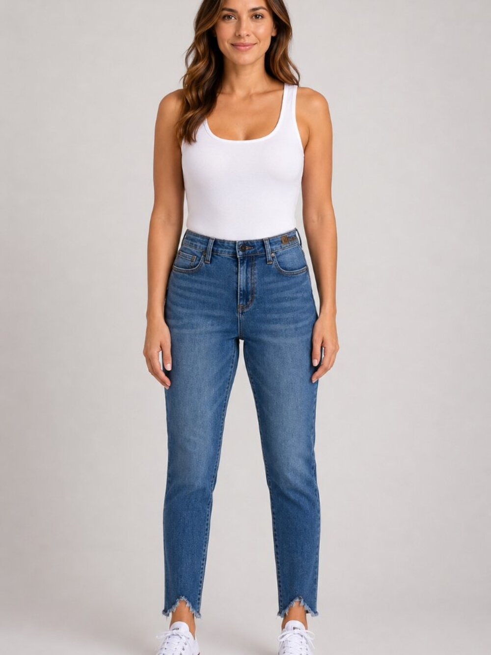 KUT from the Kloth Carlo Ankle Skinny Jeans Size 4 Medium Wash Raw Hem